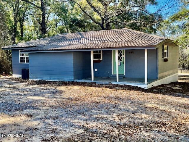 view of front of home with a patio area