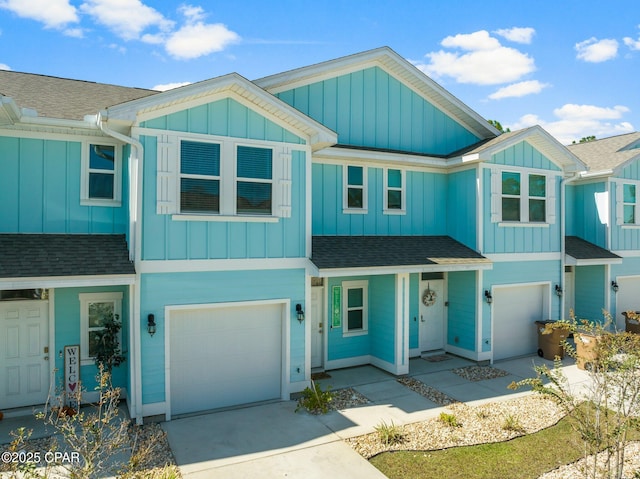 view of property featuring a garage