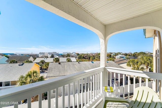 balcony with a residential view