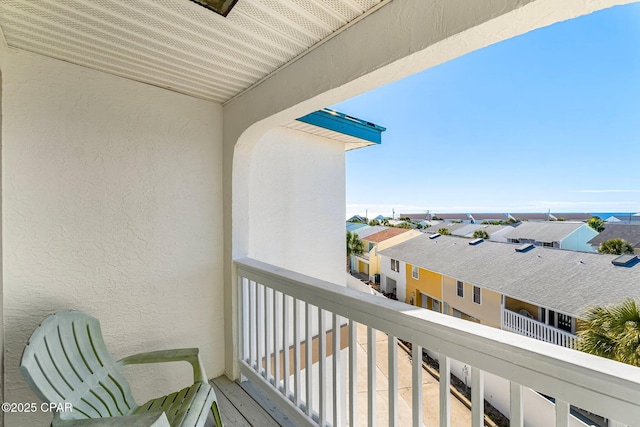 balcony with a residential view