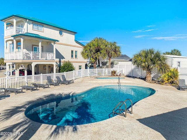 17878 Front Beach Rd Unit E2, Panama City Beach, FL 32413 - view of swimming pool with a fenced in pool, a patio area, and a fenced backyard