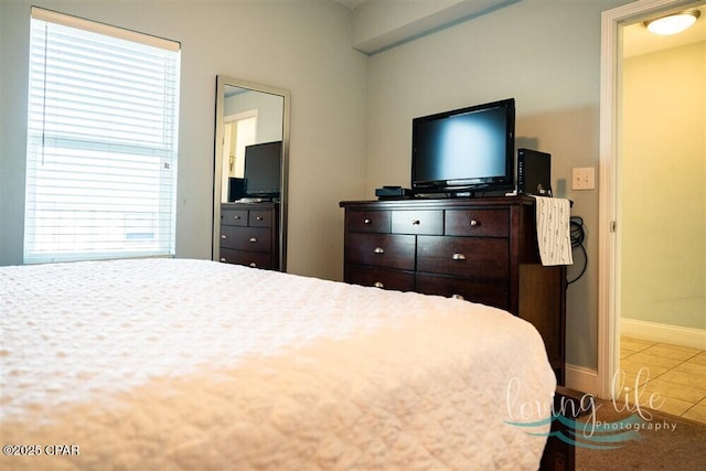 view of tiled bedroom