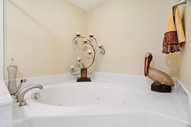 bathroom featuring a tub