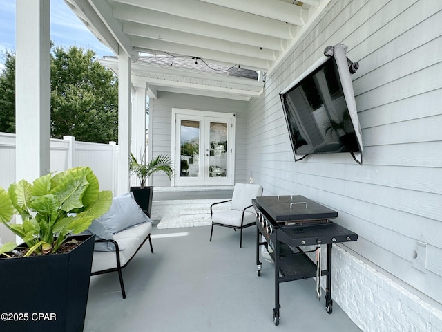 view of patio / terrace with french doors