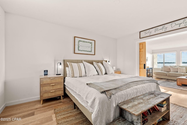 bedroom featuring wood-type flooring