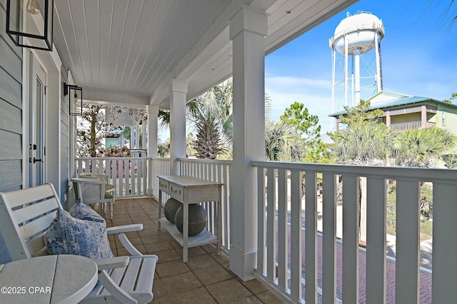 balcony with a porch