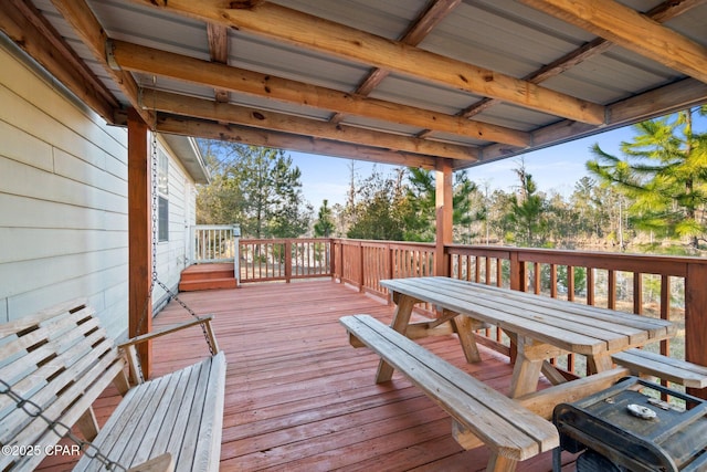 view of wooden deck