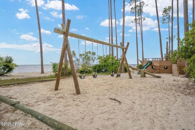6509 W Sundew Marsh Trl, Panama City Beach, FL 32413 - community jungle gym featuring a water view