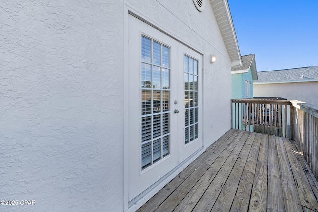 exterior space featuring french doors