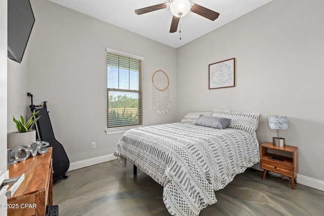 bedroom with ceiling fan