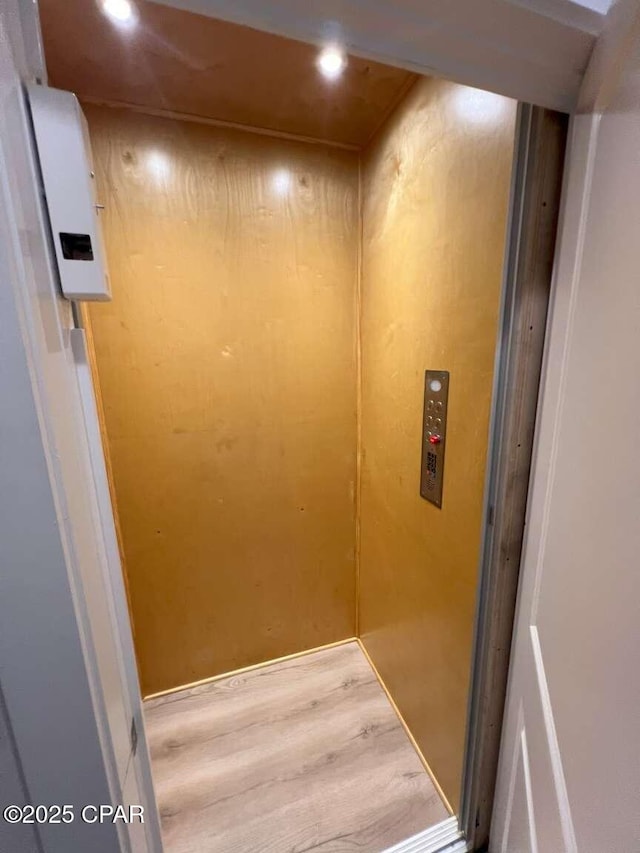 145 Turtle Walk Unit 60, Port St Joe, FL 32456 - elevator with recessed lighting and wood finished floors