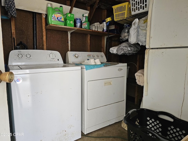 laundry area featuring washing machine and dryer