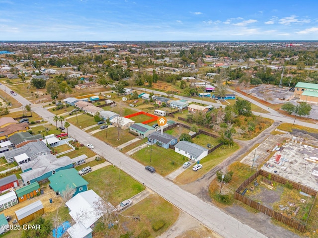 drone / aerial view with a residential view