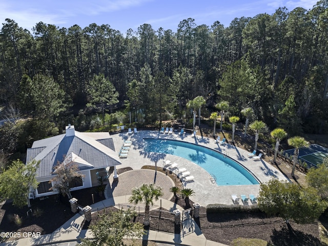 view of pool with a patio area