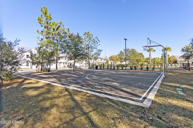 view of basketball court