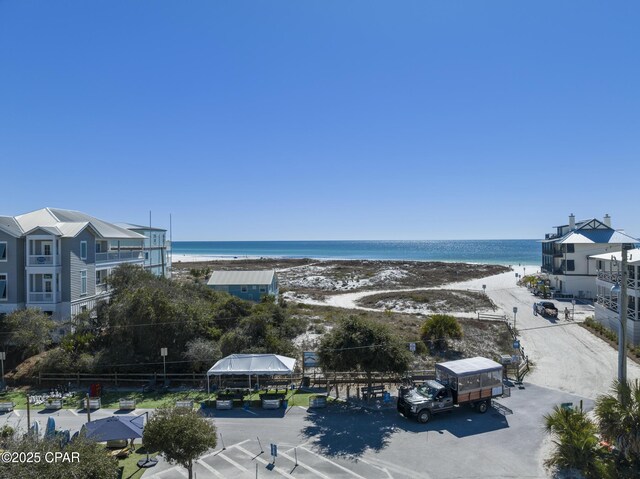 water view with a view of the beach