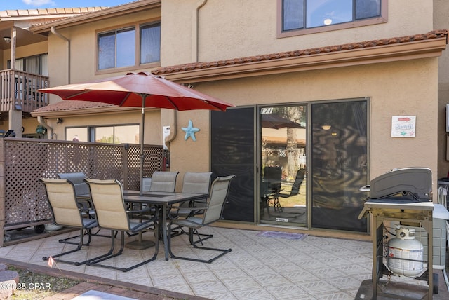 view of patio / terrace featuring outdoor dining space