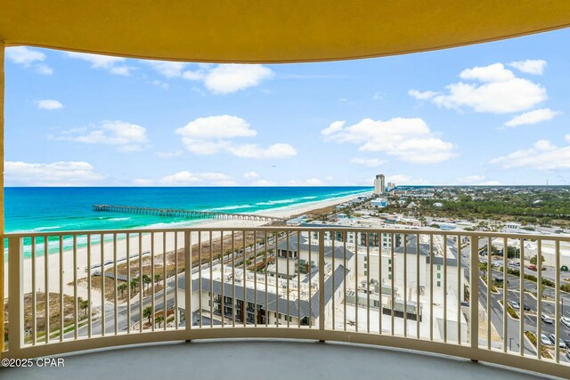 15928 Front Beach Rd Unit 3-1610, Panama City Beach, FL 32413 - balcony featuring view of water and beach