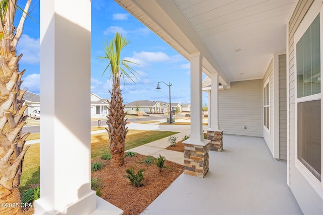 view of patio featuring covered porch