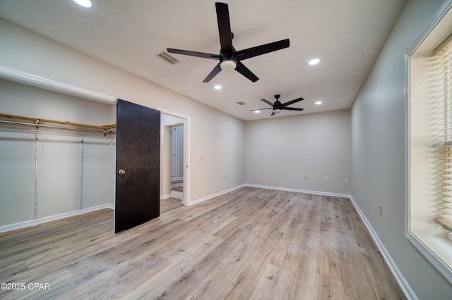 unfurnished bedroom with light hardwood / wood-style floors