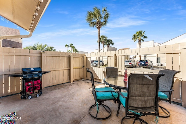 view of patio featuring area for grilling