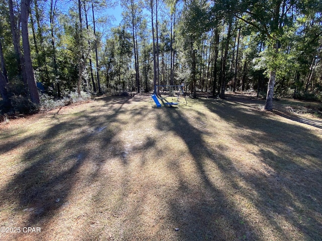 view of yard featuring a playground