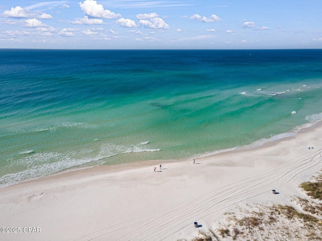 property view of water with a view of the beach