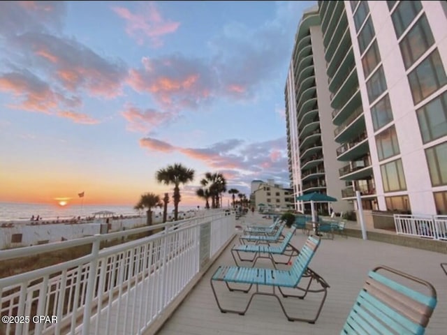 exterior space featuring a water view