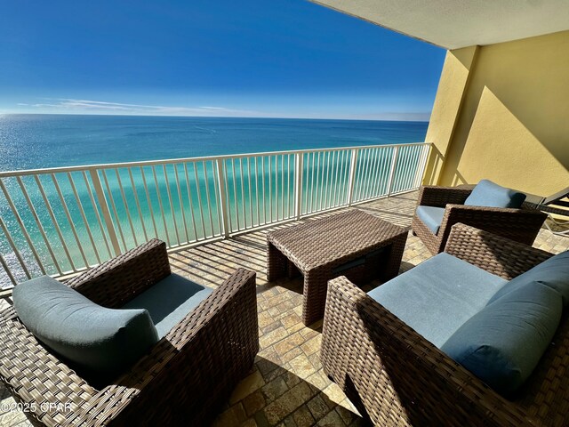 17643 Front Beach Rd Unit 1806, Panama City Beach, FL 32413 - balcony featuring a water view