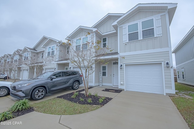 view of property with a garage