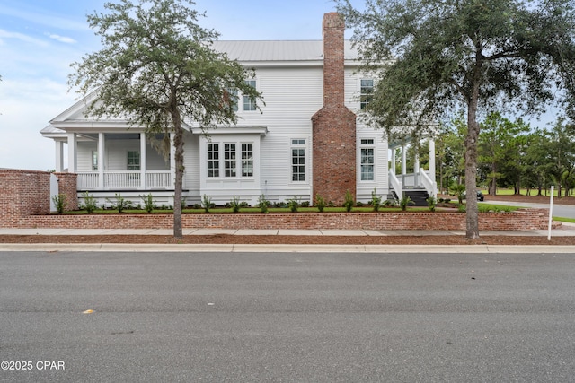 view of front of house with covered porch