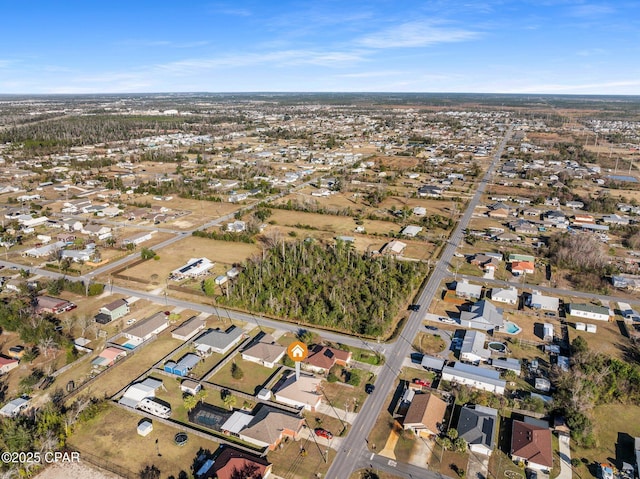 aerial view with a residential view