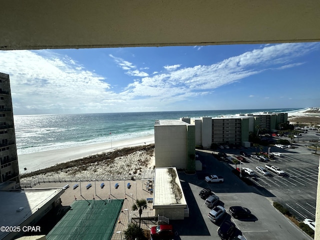 property view of water with a view of the beach