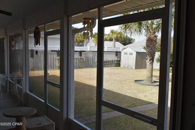 exterior space with ceiling fan and covered porch