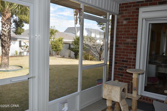 view of sunroom / solarium