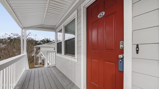 view of doorway to property