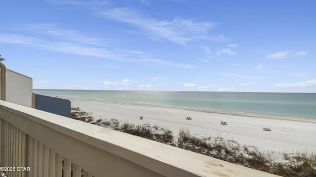 water view with a view of the beach