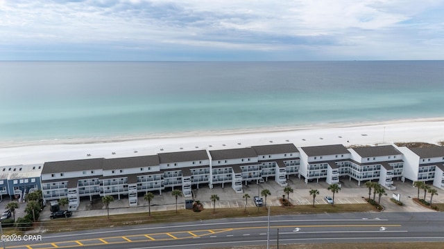 view of water feature with a view of the beach