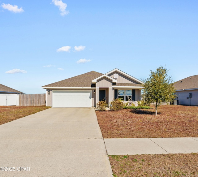 ranch-style house with a garage