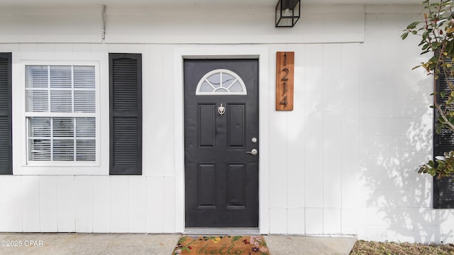 view of doorway to property