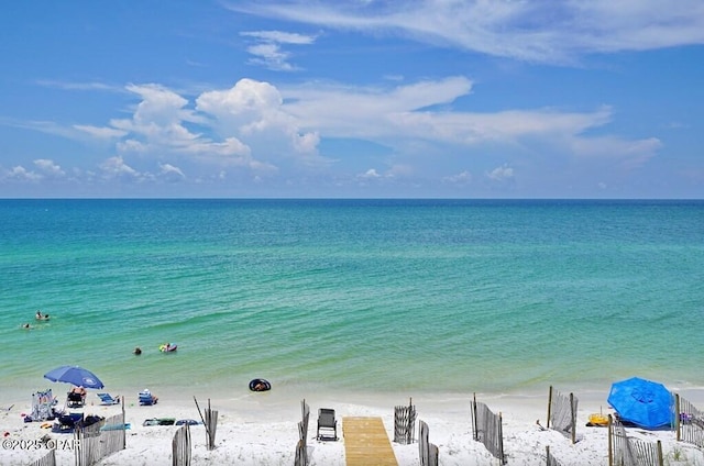 property view of water with a view of the beach