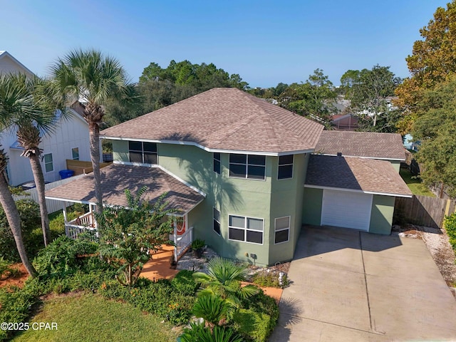 view of front of home featuring a garage