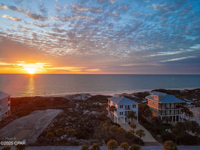 water view featuring a beach view