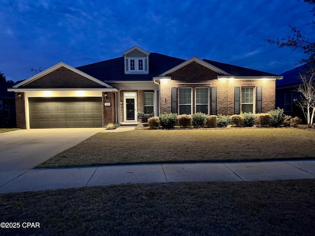 view of front of home with a garage