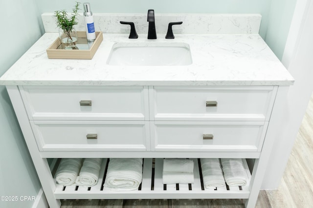 interior details with vanity