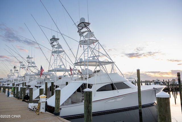 view of dock area