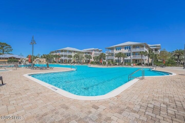 view of pool with a patio area