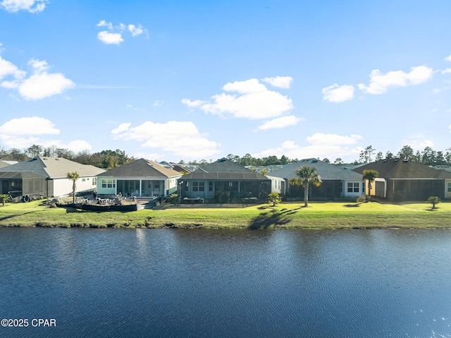 property view of water featuring a residential view