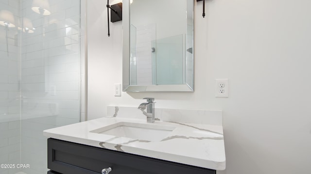 3511 Cottage Cove Ln, Panama City, FL 32408 - full bathroom featuring vanity and a tile shower