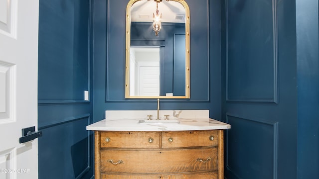 bathroom featuring vanity